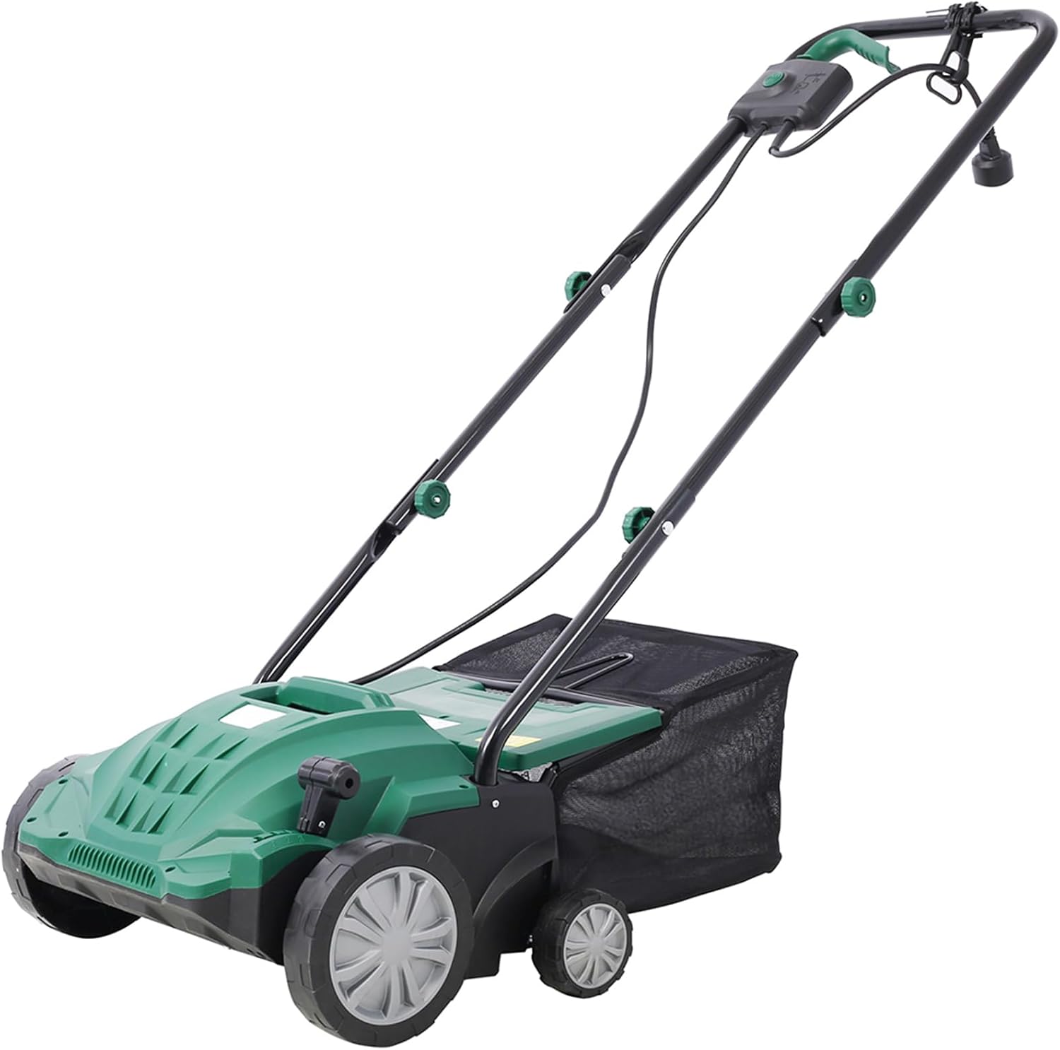 2 in 1 Electric Lawn Dethatcher Scarifier 13-Inch 12 Amp Garden Scarifier with 31.7QT Removable Collection Bag for Lawn Main