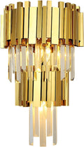 Wall Lighting Fixtures Light Luxury Crystal Wall Light Modern Elegant Gold Wall Sconce Wrought Iron Wall Lamp Fixtures Compatible with Bedroom Bedside Bar Living Room Bathroom