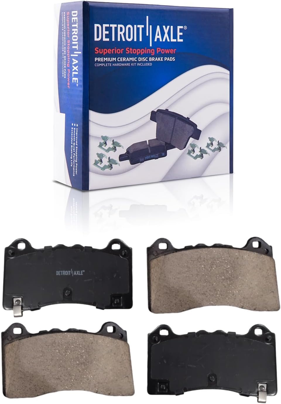 Detroit Axle - 10pc Brake Kit for 2016-2018 Ford Focus, Disc Brake Rotors Ceramic Brakes Pads 2017 Replacement : 13.78' inch Front and 11.89' inch Rear Rotor