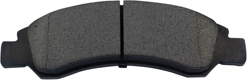 TRQ Front Ceramic Brake Pad Coated Rotor Rear Drum Shoe & Hardware Kit w/Fluids Compatible with 2009-2013 Chevrolet Silverado 1500 GMC Sierra 1500