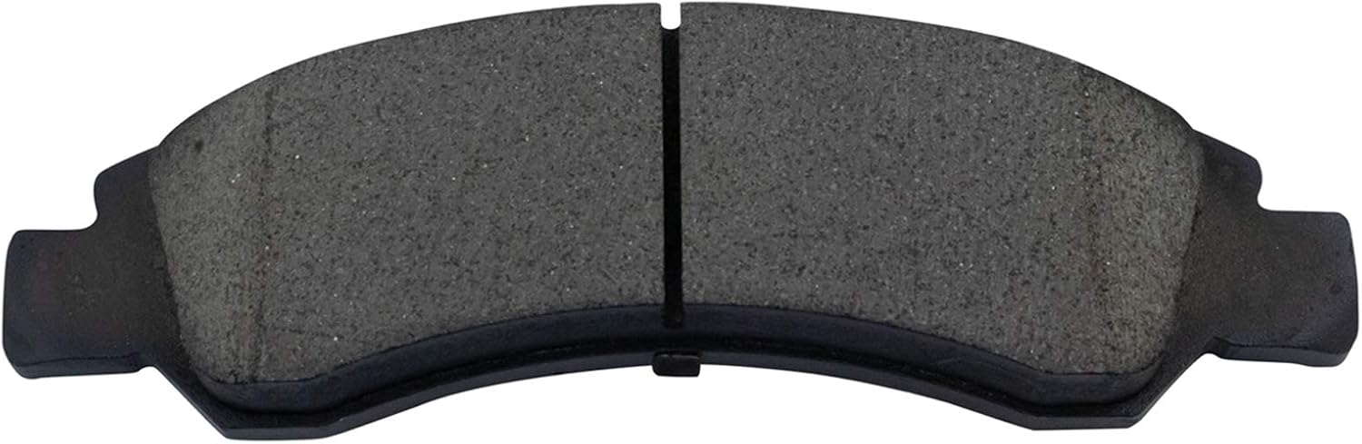 TRQ Front Ceramic Brake Pad Coated Rotor Rear Drum Shoe & Hardware Kit w/Fluids Compatible with 2009-2013 Chevrolet Silverado 1500 GMC Sierra 1500