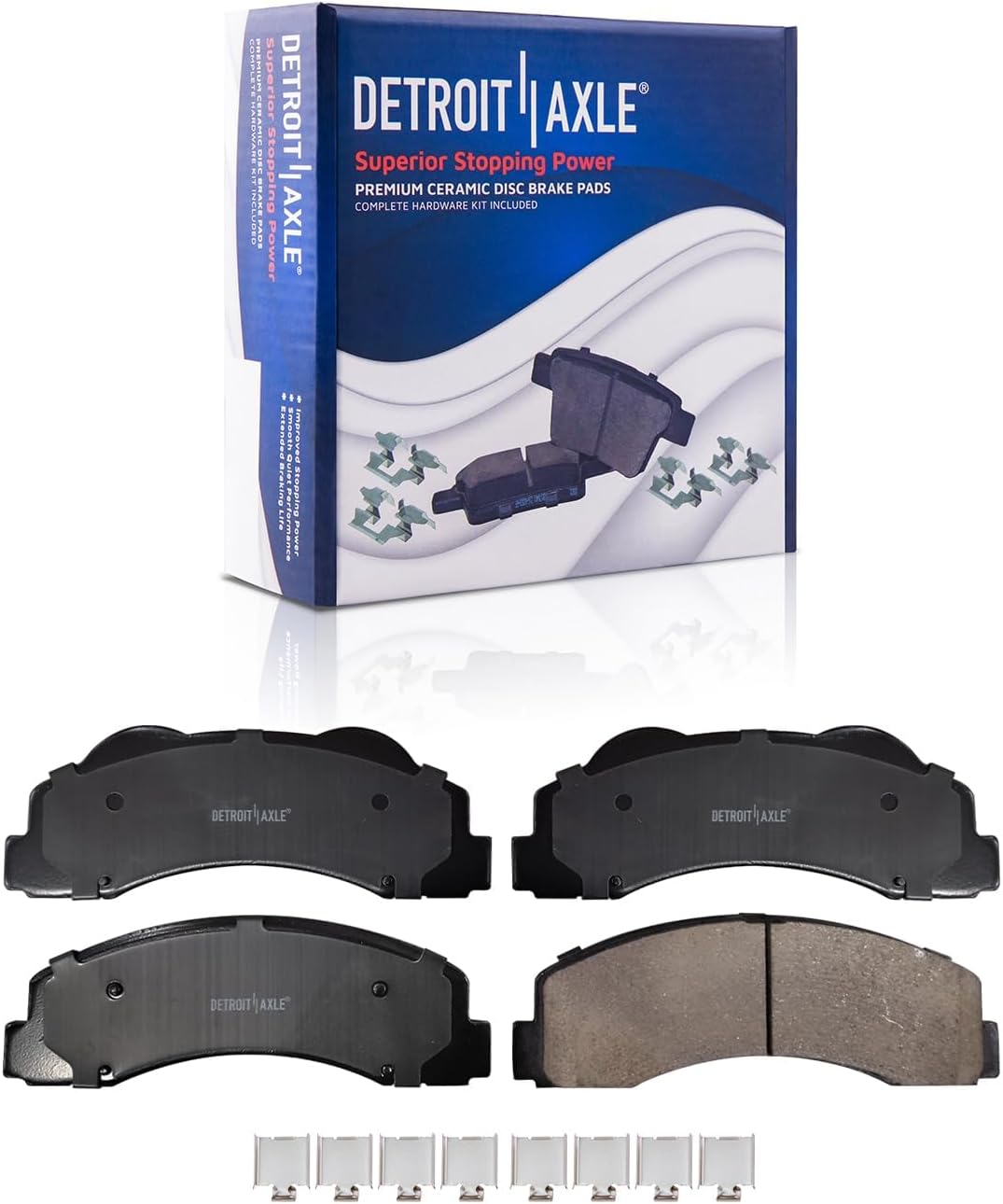 Detroit Axle - 8pc Brake Kit for Ford 2015 2016 2017 F-150 [Electronic Parking Brakes] Drilled Slotted Disc Brake Rotors Ceramic Brakes Pads Replacement : 13.78' inch Front and 13.23' inch Rear Rotor