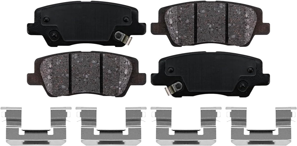 Detroit Axle - 10pc Brake Kit for 2013-2019 Cadillac ATS, Disc Brake Rotors Ceramic Brakes Pads w/Hardware 2014 2015 2016 2017 2018 Replacement: 12.64' inch Front and 12.40' inch Rear