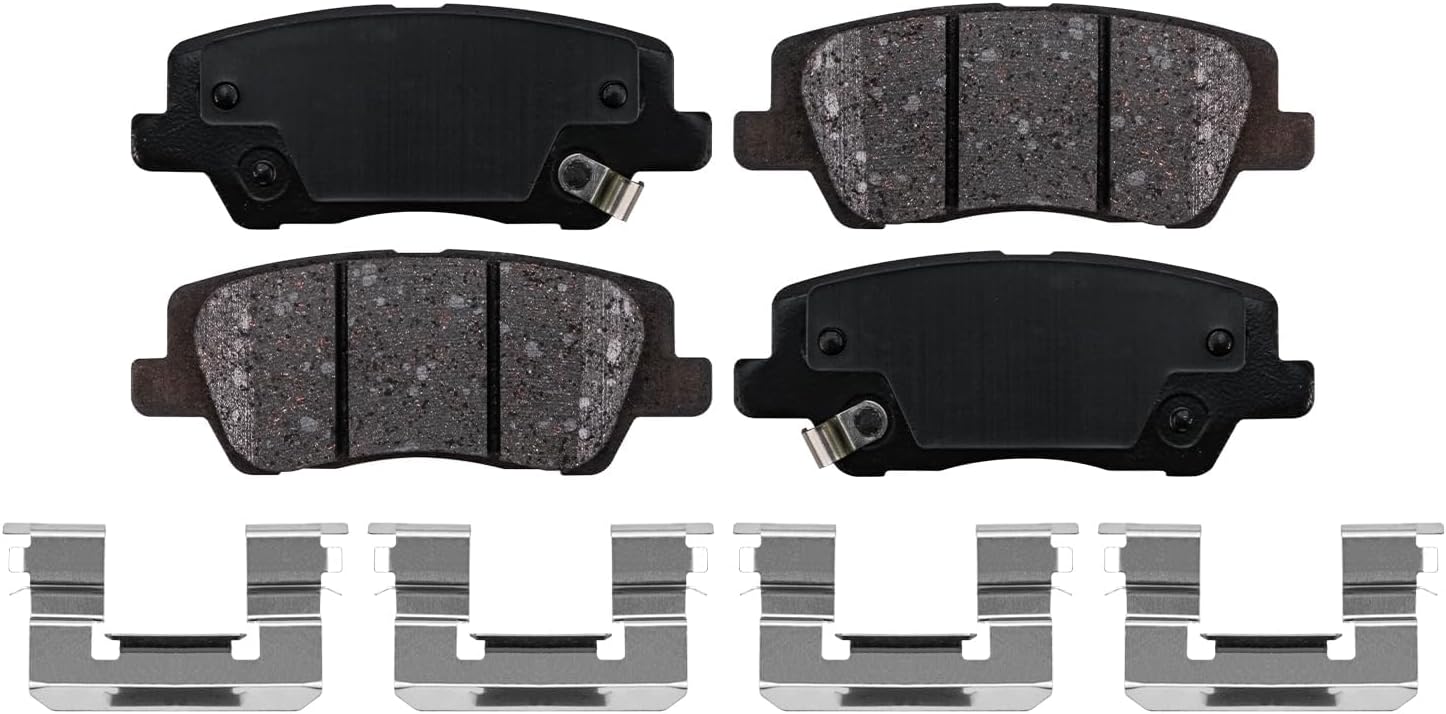Detroit Axle - 10pc Brake Kit for 2013-2019 Cadillac ATS, Disc Brake Rotors Ceramic Brakes Pads w/Hardware 2014 2015 2016 2017 2018 Replacement: 12.64' inch Front and 12.40' inch Rear