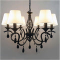 Industrial Pendant Light American Style Minimalist Candle Chandelier European Style Vintage Crystal Pendant Light Wrought Iron Ceiling Lighting Fixture Lamp for Dining Room Bathroom Foyer Living Room