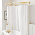 Signature Hardware 483853 Retrofit Showers Trim Package with 4-7/8' Shower Head and Hand Shower Conversion Kit - 60' x 27' Ring - Rough In Included