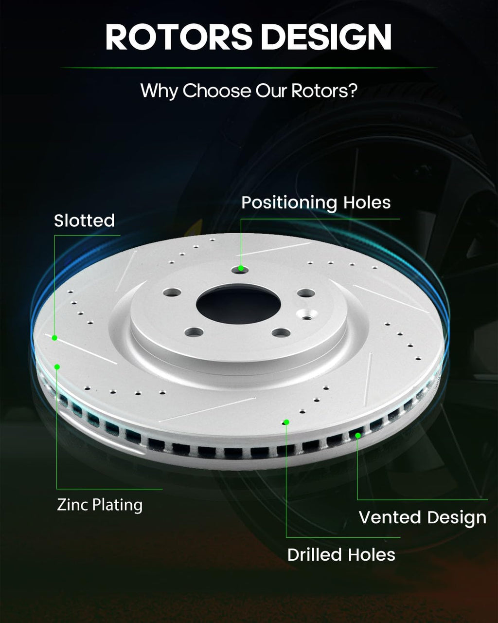 SCITOO CB5Z1125A,120.61102,54171;54166 ATD1508C,D1508-8715 8G1Z 2C026-A,54125 ATD1377C,D1377-8488 Front Rear Brake Pads and Rotors Fit For 2011-2018 For Ford Explorer,2012-2017 For Ford Flex