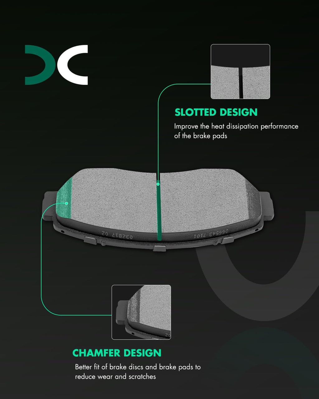 SCITOO Front 11.65' Rear 12.32' Brake Pads and Rotors Kits Fit For Honda Odyssey 2005 2006 2007 2008 2009 2010