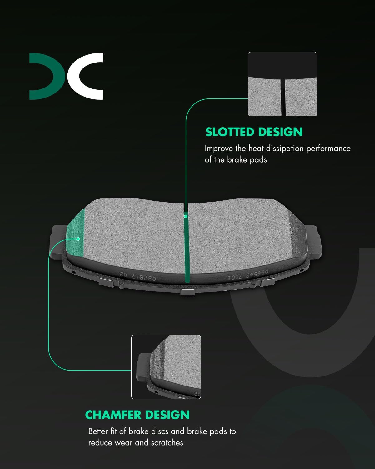 SCITOO Front 11.65' Rear 12.32' Brake Pads and Rotors Kits Fit For Honda Odyssey 2005 2006 2007 2008 2009 2010