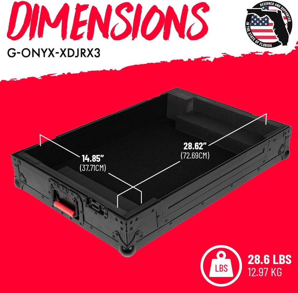 Gator Cases ONYX Series Flight Case for Pioneer DJ XDJ-RX3 with Reccessed Twist Latches and Rubber-Gripped Handles (G-ONYX-XDJRX3)