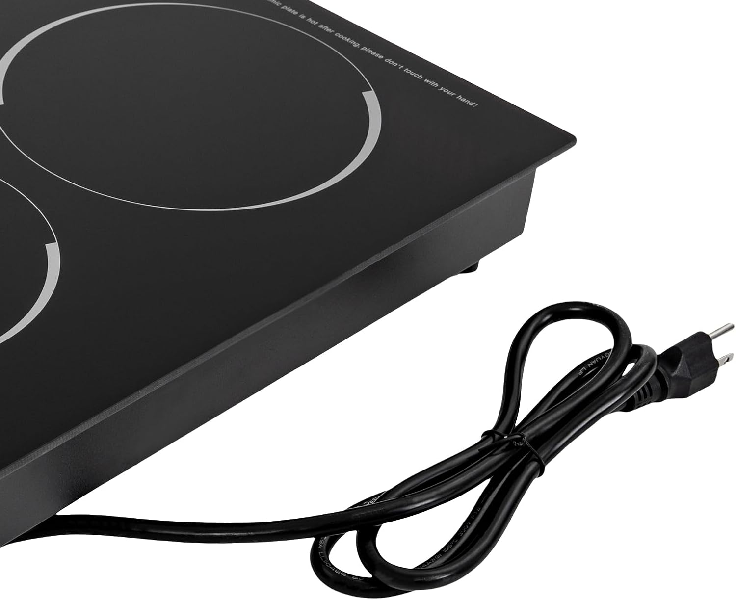 2 Burner Electric Cooktop, 20 Inch Electric Stove Top with Knob Controls, 9 Levels of Heat, Timer Function for Kitchens Apartment, Hotel