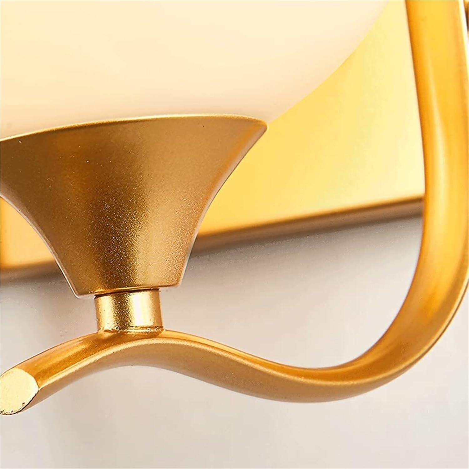 Indoor Globe Wall Lamp with Grilled Paint Wrought Iron Body, Spherical Shape Lampshade Nordic Minimalist Wall Sconce Lighting Fixture for Corridor, Entrance, Bathroom, Modern Indoor Wall Lamps and Sco