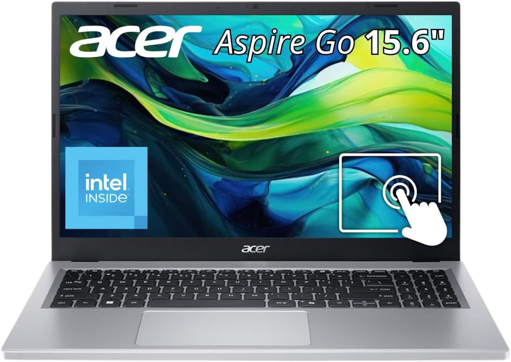 acer Aspire Go 15.6' FHD IPS Touchscreen Laptop - Intel N355 UHD Graphics 8GB DDR5 RAM 128GB Universal Flash Storage | Windows 11 Home in S Mode Wi-Fi 6 | AG15-32PT-36KT