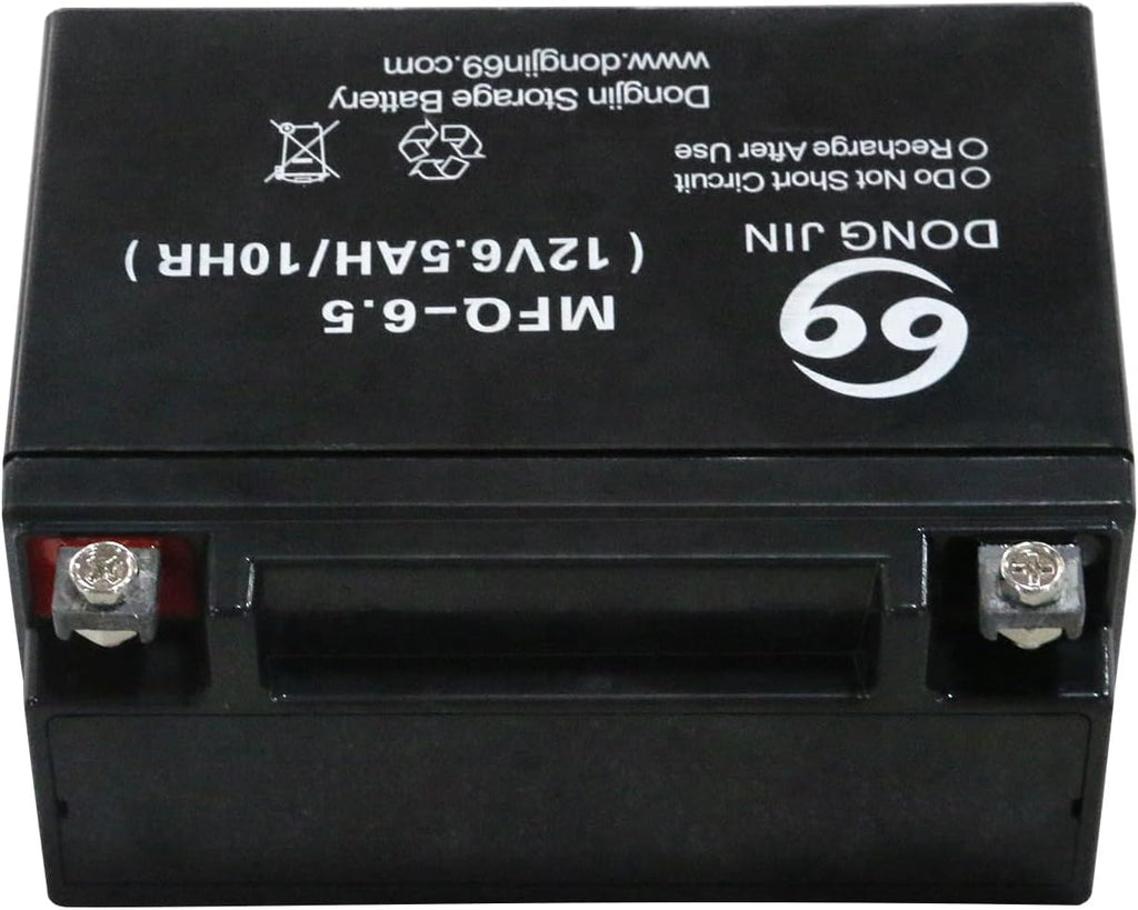 3 Pack MFQ-6.5 12V 6.5AH /10HR AGM Battery for Powersports ATV, Motorcycle, Moped Scooter, Lawn Mower,Go Kart, Golf Cart, Generator,Mini Bike,Quad Buggy Nut and Bolt