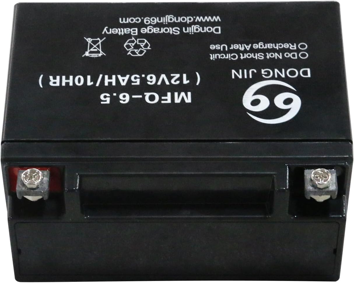 3 Pack MFQ-6.5 12V 6.5AH /10HR AGM Battery for Powersports ATV, Motorcycle, Moped Scooter, Lawn Mower,Go Kart, Golf Cart, Generator,Mini Bike,Quad Buggy Nut and Bolt