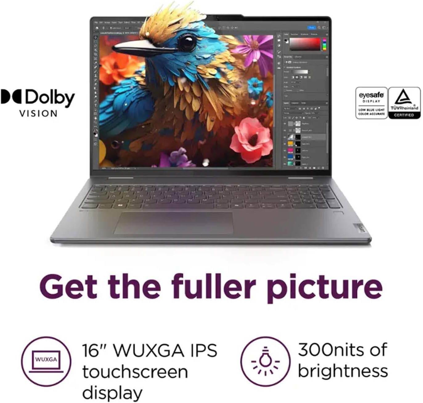 Lenovo Yoga 7 2-in-1 Copilot+ PC Laptop,16' 2K IPS Touchscreen Display,Intel Core Ultra 7 155U,16GB LPDDR5x RAM,1TB M.2 PCIe SSD,Fingerprint,Backlit KB,FHD IR Webcam,WiFi 6E,Lifetime MS,Win11 Pro