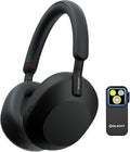 Sony WH-1000XM5 Wireless Noise Canceling Over-Ear Headphones (Black) Bundle with Rechargeable Clip-On Light (2 Items)