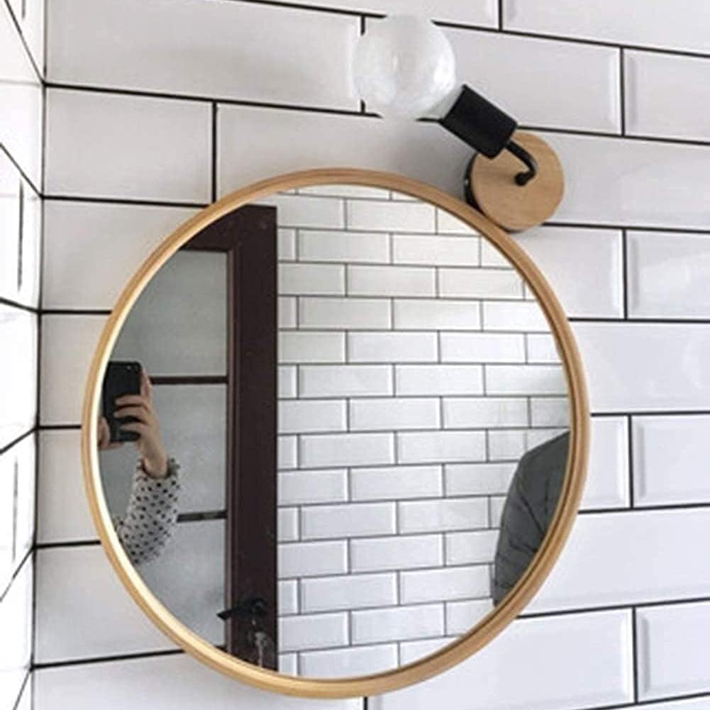 E27 Solid Wood Wall Lamp 350° Rotatable Lights Wrought Iron Holder Bathroom Make-up Light Indoor Decoration Modern Black Mirror
