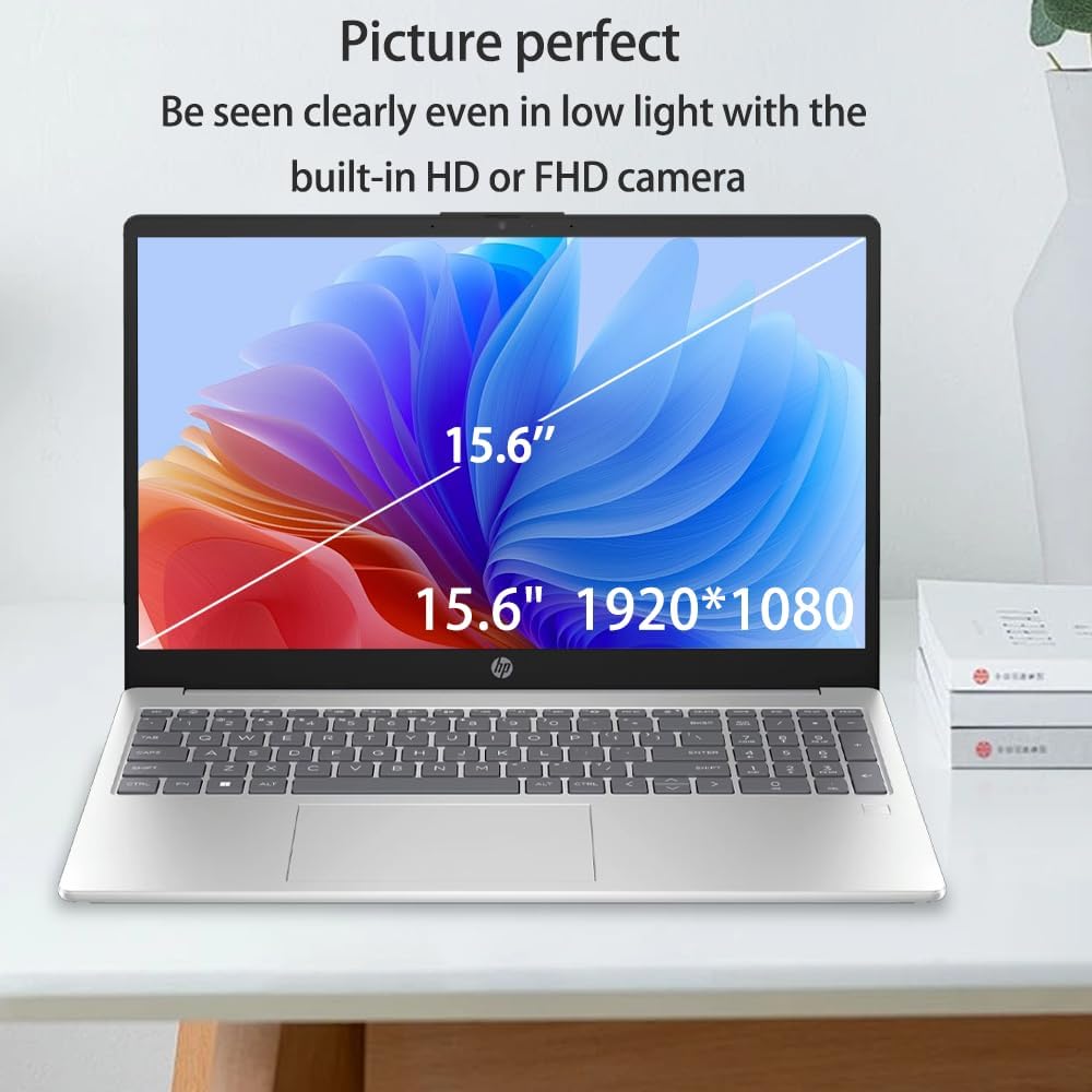 HP 2025 High-Performance 15.6' Touchscreen Laptop, FHD LED Display, Intel Core i7-1255U, 32GB RAM,2TB SSD, HDMI, Webcam, Wi-Fi 6, Windows 11 Home, Silver, Bundle with ADATA 512GB External SSD