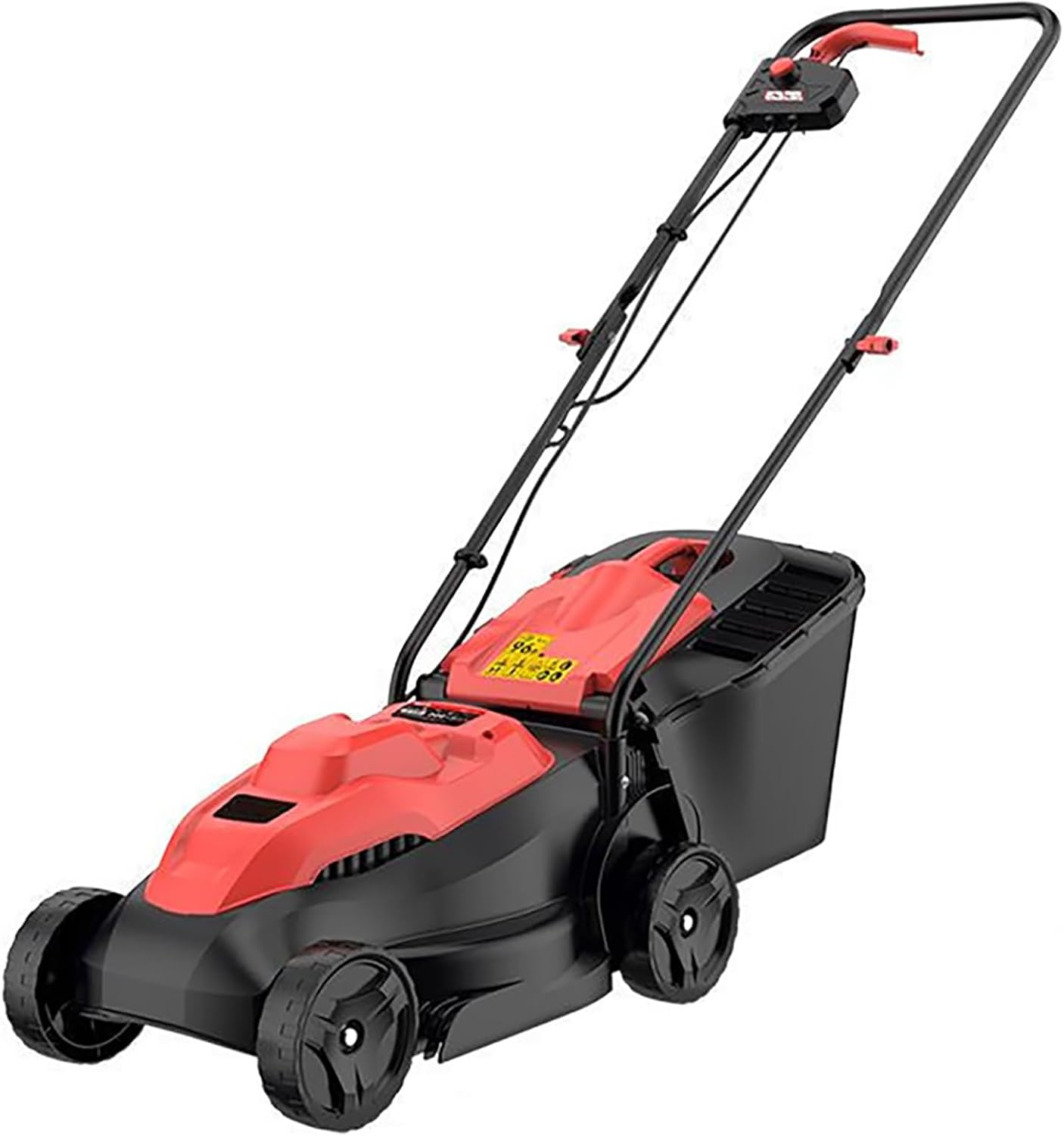 Hand Push Electric Lawn Mower, Plug-in Household Garden Lawn Mower, 6-Speed Adjustable, 30L-50L Large Capacity Grass Collection Box,1400w,20 Meter line