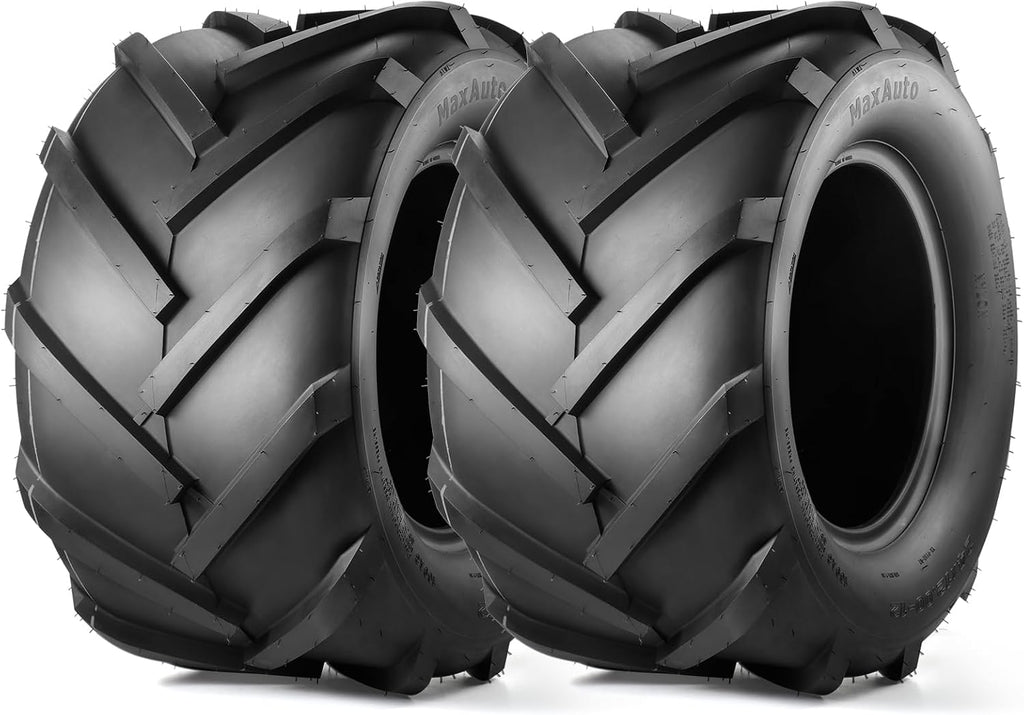 MaxAuto 24x12.00-12 Super Lug Ag Farm Tractors Rear Tires- 6 Ply Tubeless 24x12-12 Ridding Lawn Mower Tires, 24x12x12, 24-12-12, Set of 2