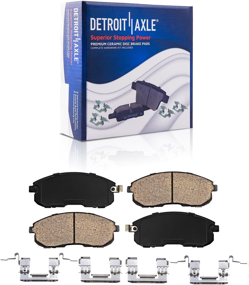 Detroit Axle - Brake Kit for 2007-2013 Nissan Altima Drilled Slotted Brake Rotors 2008 2009 2010 2011 2012 Brakes Pads Front and Rear Replacement : 11.65' inch Front Rotor & 11.46' inch Rear Rotor