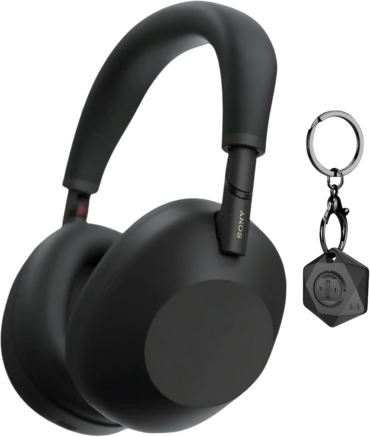 Sony WH-1000XM6 Wireless Noise-Canceling Headphones with QN3 Processor (Black) Bundle with Finder Key Chain (2 Items)