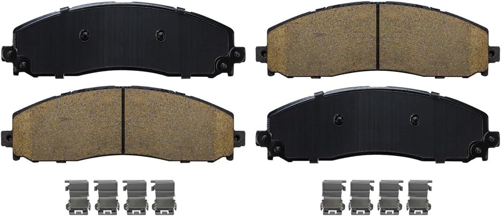 Detroit Axle - REAR Brake Kit for 2013-2022 Ford F-350 Super Duty 2013-2016 F-450 Super Duty, 2014 2015 2017 2018 2019 2020 2021 Disc Rotors Ceramic Brakes Pads w/Hardware Replacement 14.29' inch