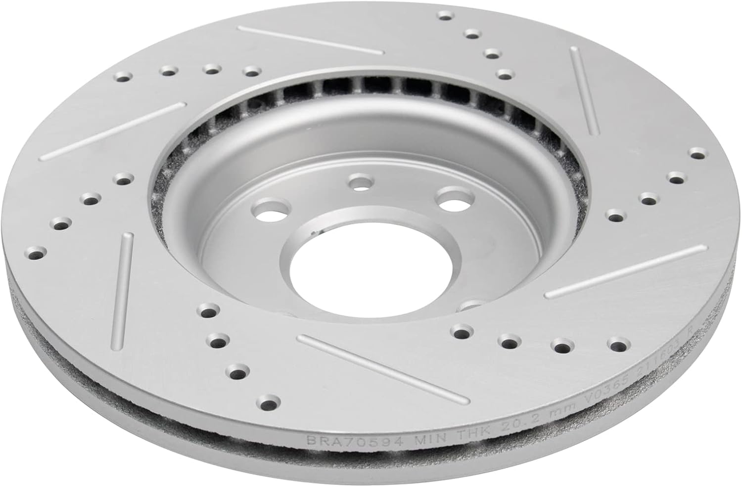 TRQ Performance Front and Rear Brake Pad and Rotor Set Ceramic Coated Drilled Slotted Rotors Compatible with 2012-2017 Fiat 500