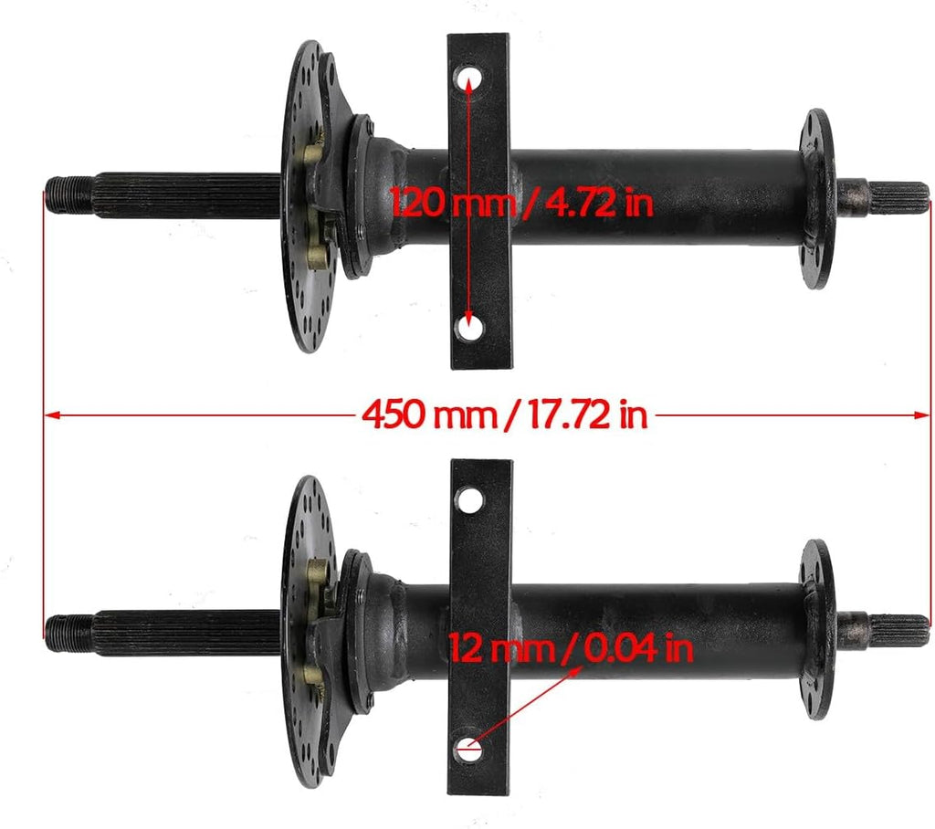 48V 1000W Brushless DC Motor Rear Axle Kit with Differential Gearbox, Speed Controller, Wiring Harness & Batteries – Electric Go Kart ATV Buggy DIY Drive System (860mm 34')