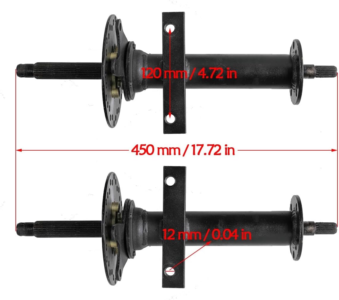 48V 1000W Brushless DC Motor Rear Axle Kit with Differential Gearbox, Speed Controller, Wiring Harness & Batteries – Electric Go Kart ATV Buggy DIY Drive System (860mm 34')