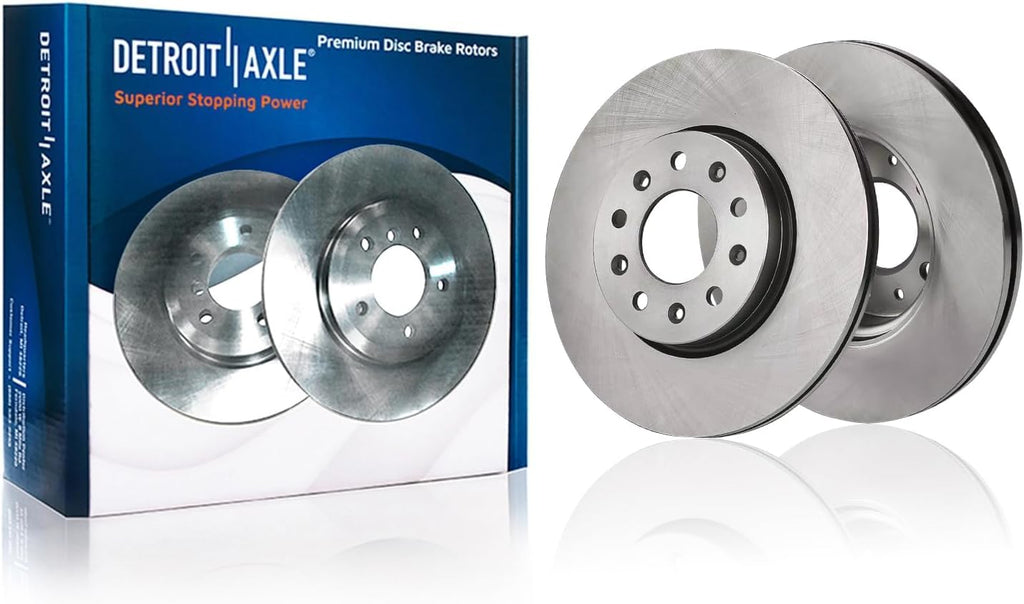 Detroit Axle - 10pc Brake Kit for 2020 2021 2022 2023 Cadillac CT4, Disc Brake Rotors Ceramic Brakes Pads w/Hardware Replacement : 11.81' inch Front and 12.40' inch Rear Rotors