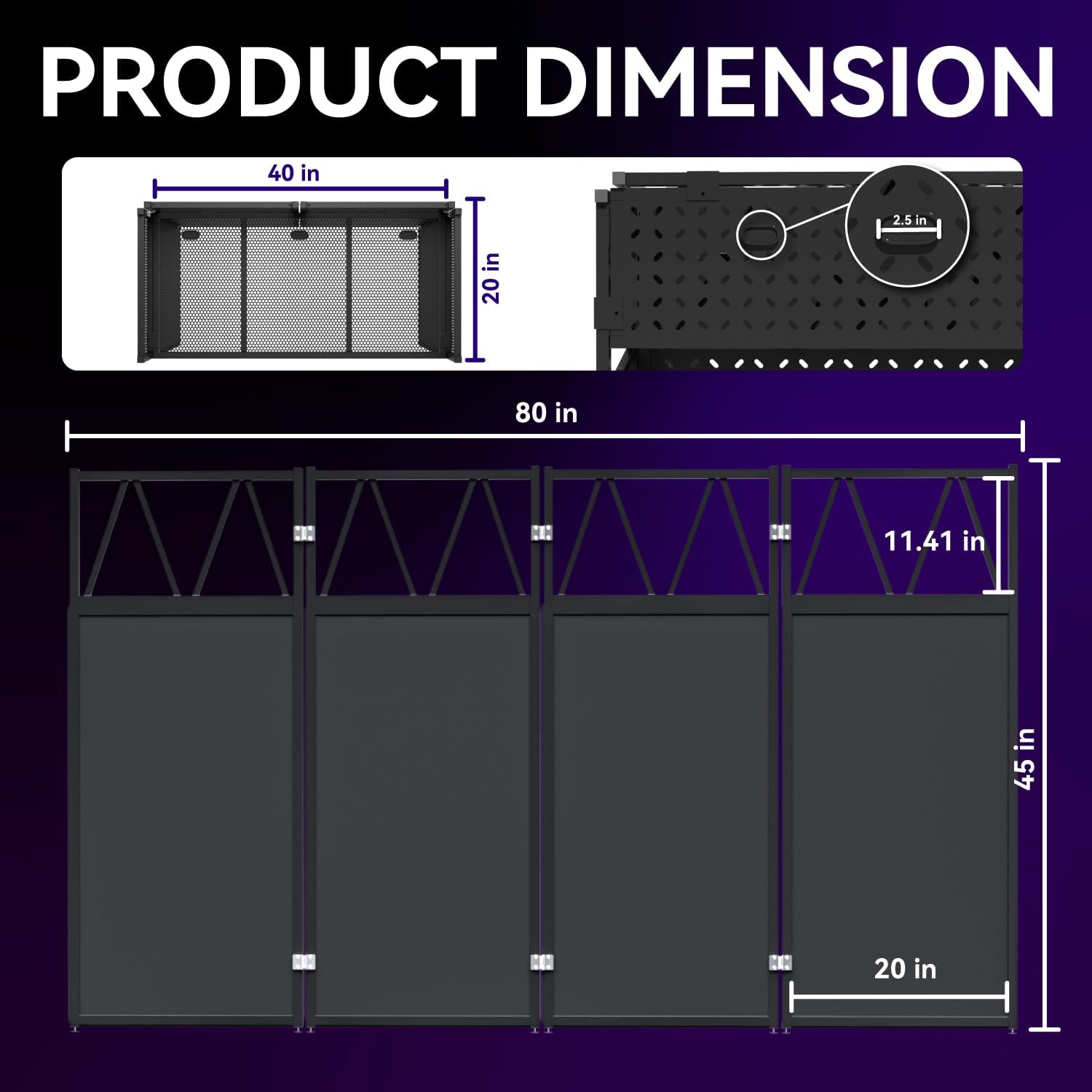 DJ Facade Booth Portable DJ Booth Table, Folding 2-Tier Workstation Table with Cable Management Holes, Adjustable Leveling Feet, Black & White Scrim Panels for Wedding Party Events(Upgrade)