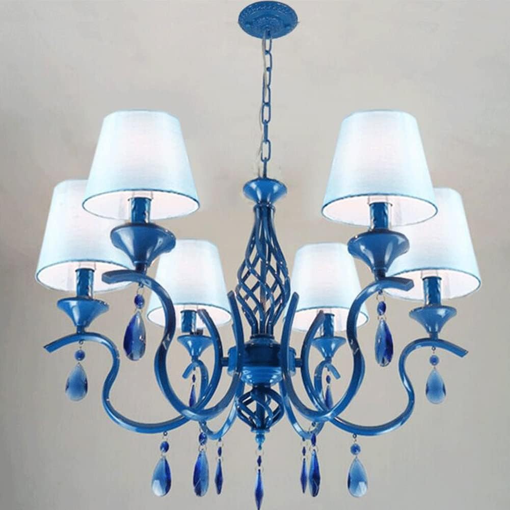 Industrial Pendant Light American Style Minimalist Candle Chandelier European Style Vintage Crystal Pendant Light Wrought Iron Ceiling Lighting Fixture Lamp for Dining Room Bathroom Foyer Living Room