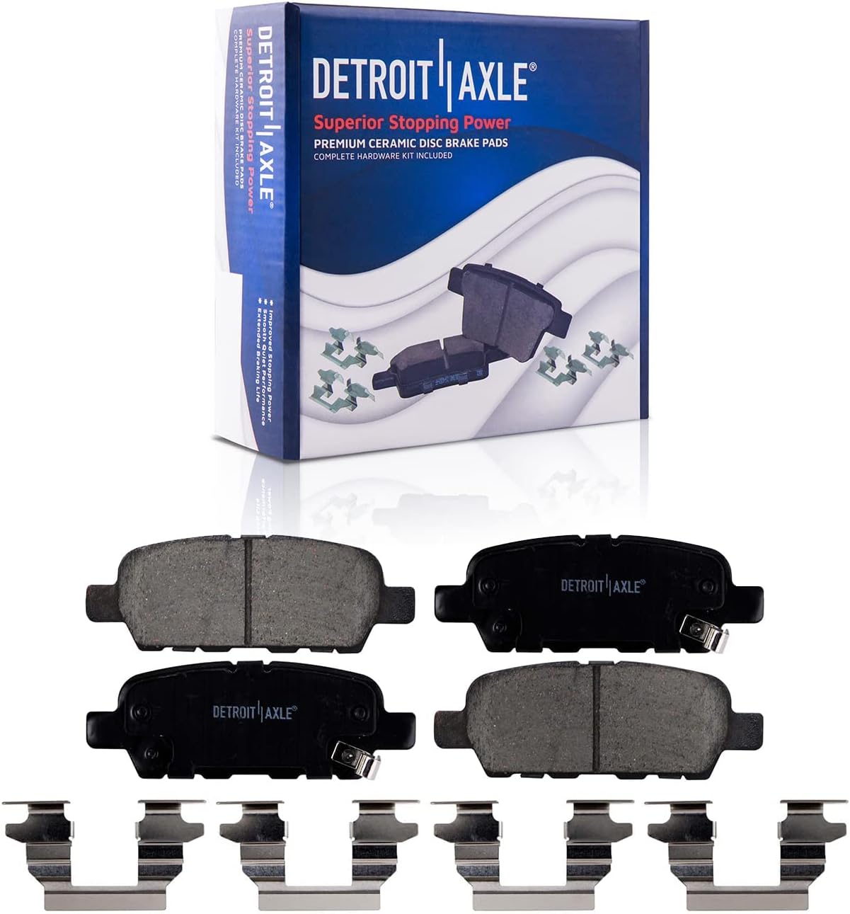 Detroit Axle - Brake Kit for Nissan Murano Infiniti FX35 FX45 Drilled & Slotted Brake Rotors and Ceramic Brakes Pads Replacement : 12.56' inch Front Rotor and 12.13' inch Rear Rotor
