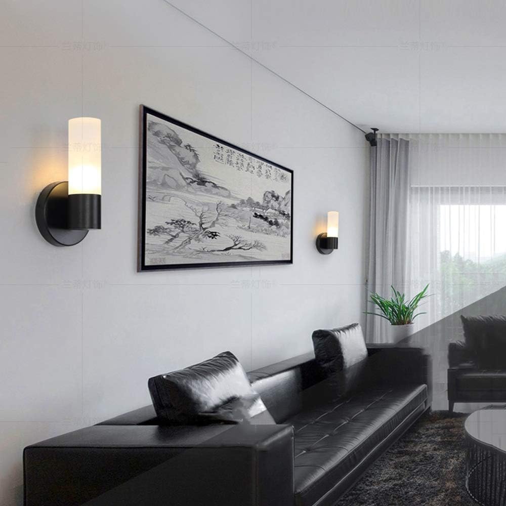 Tai Lu Wall lamp, Modern Creative LED Wall Light Nordic Wrought Iron Wall Sconce Loft V-intage Black Metal Bedroom Bedside Lamp Kitchen Restaurant Bar Decoration Lighting Fixture Bedside Readin