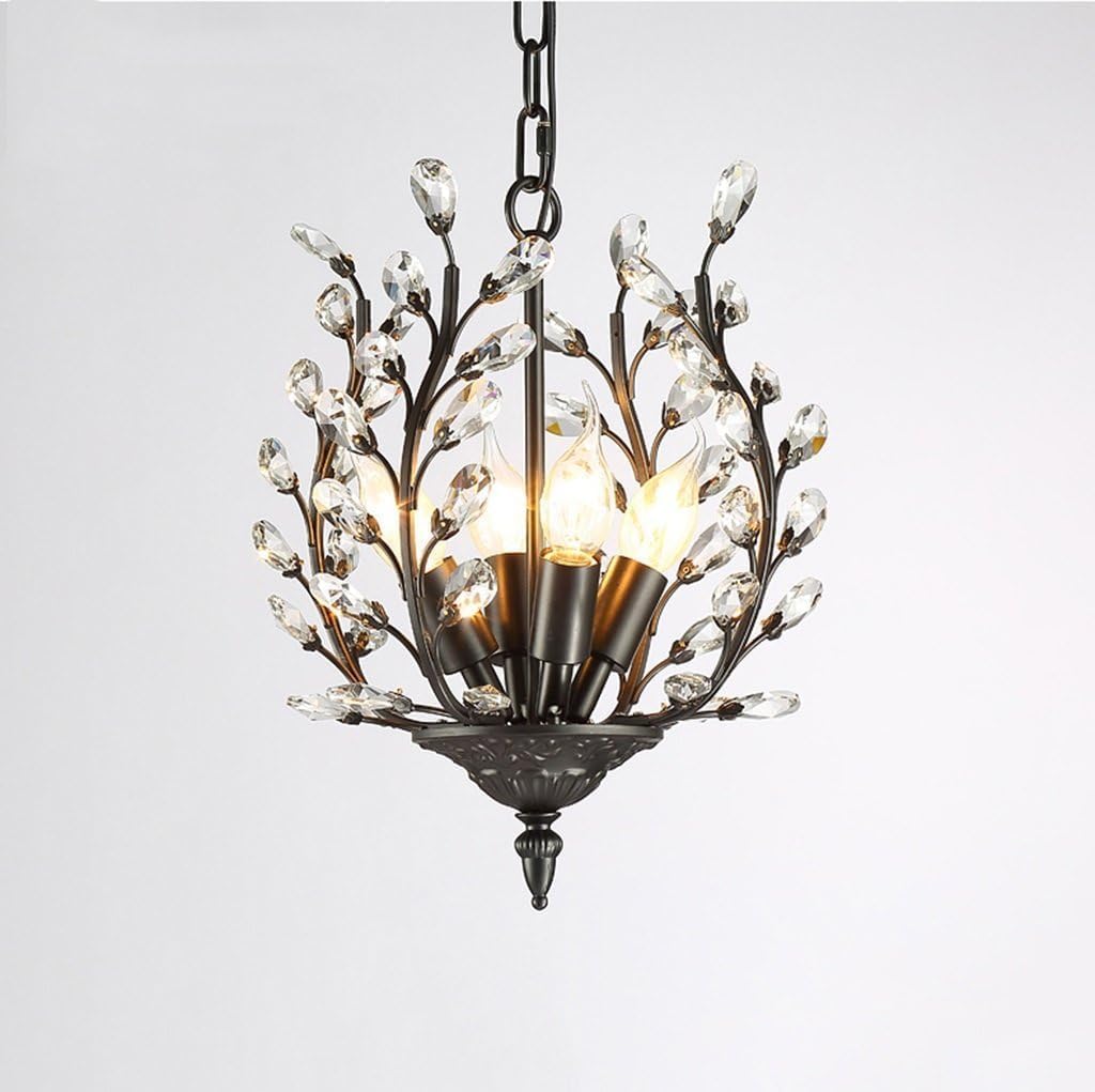 American Country Retro Crystal Chandelier Branch Wrought Iron Living Room Dining Room Bedroom Bathroom Corridor Villa,chandalier