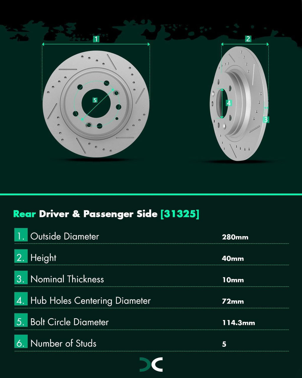 SCITOO Pads and Rotors Kit,Disc Brake Rotors Ceramic Pads fit for 2006-2011 for Ford for Fusion, 2007-2011 for Lincoln MKZ, 2006 for Lincoln Zephyr, 2006-2013 for Mazda 6, 2006-2011 for Mercury Milan
