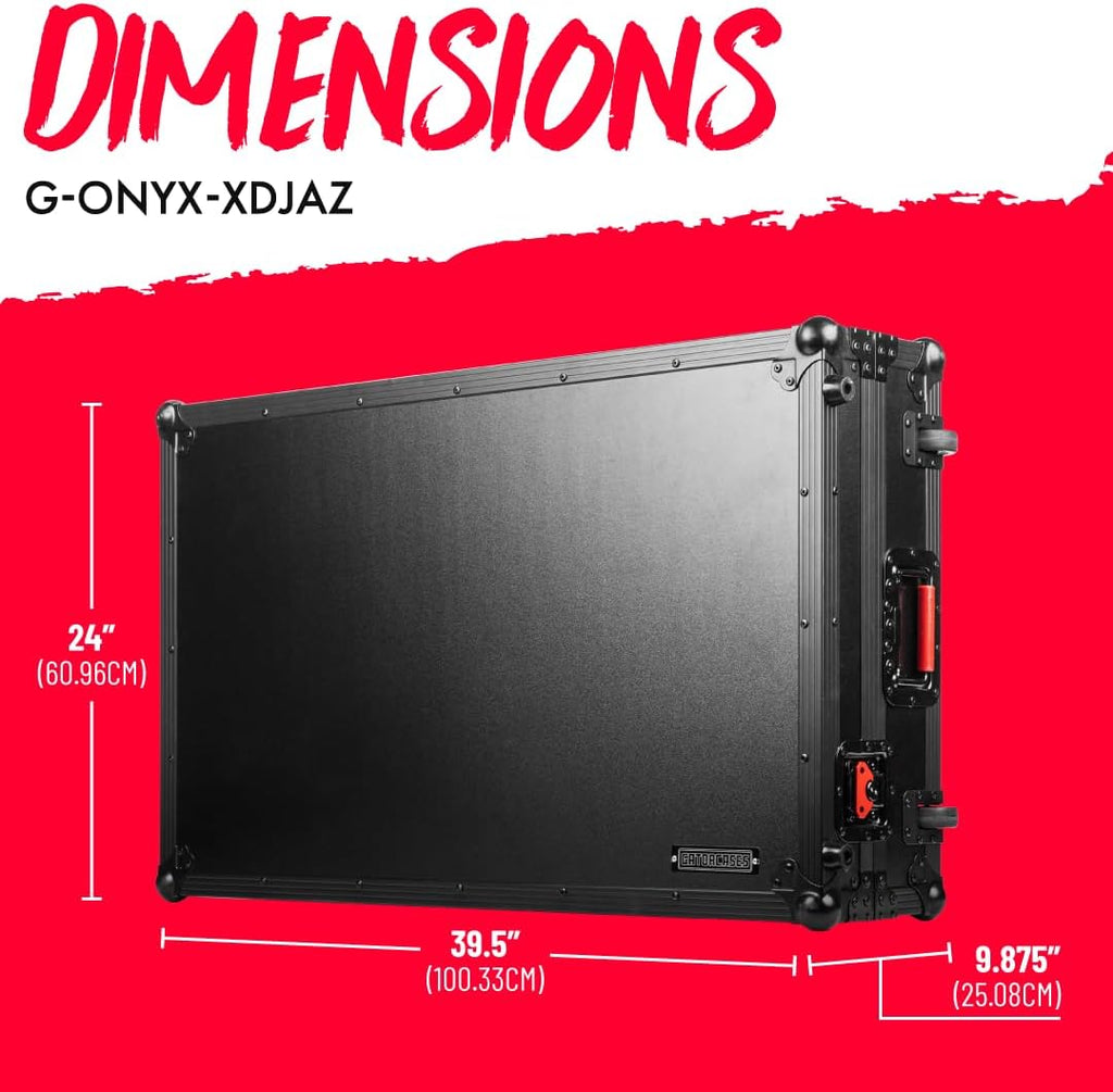Gator Cases ONYX Series Flight Case for AlphaTheta XDJ-AZ Controller with Removable Front Panel, (G-ONYX-XDJAZ)