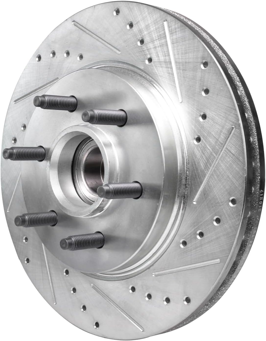 Detroit Axle - RWD 6 Lugs Front Brake Kit for 04-08 Ford F-150 06-08 Lincoln Mark LT 2004 2005 2006 2007 2008 Drilled and Slotted Brake Rotors Ceramic Brake Pads Replacement Brakes Kit