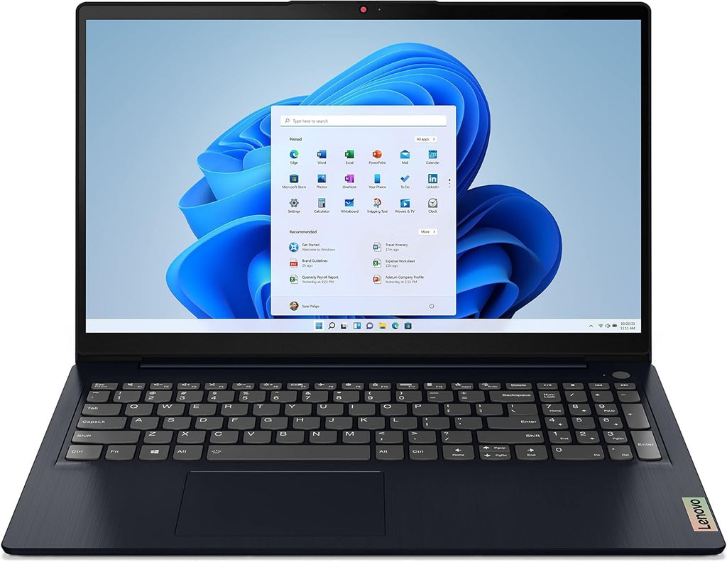 Lenovo 2025 IdeaPad 1 15.6' FHD Slim Thin Light Laptop Computer, AMD Ryzen 5 7520U, 8GB LPDDR5,256GB SSD,with Lifetime Office,WiFi 6, 9 hrs Battery Life,Abyss Blue, Windows 11 Pro
