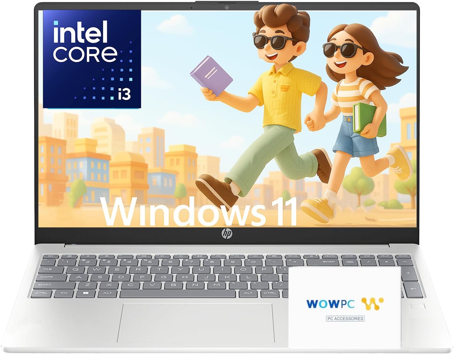 HP 2025 Pavilion 15.6 FHD (1920 x 1080) Laptop Computer • Intel 8-Cores i3 CPU • 16GB RAM • 512GB SSD • Wi-Fi 6 • Fingerprint Reader • WOWPC Recovery USB • Windows 11 with Microsoft Office Suite