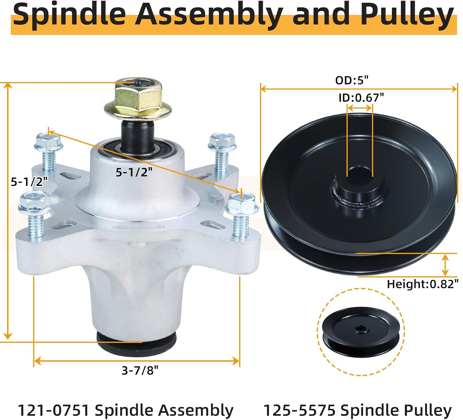 SS5000 Deck Rebuild Kit for Toro MX5060 MX5000 MX5050 SS5060 Mowers Includes 139-3214 Spindle Assembly 125-5575 Pulley 115-5059-03 Blades 132-9420 Idler Pulley 116-9981 Wheels 1/2x142 Belt