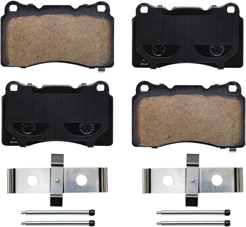 Detroit Axle - 10pc Brake Kit for 2013-2019 Cadillac ATS, Disc Brake Rotors Ceramic Brakes Pads w/Hardware 2014 2015 2016 2017 2018 Replacement: 12.64' inch Front and 12.40' inch Rear