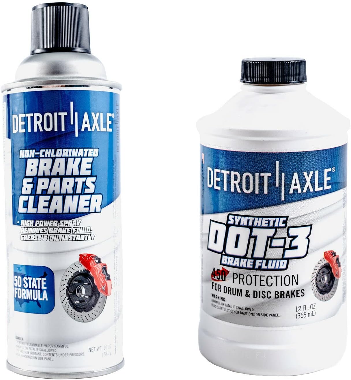 Detroit Axle - REAR Brake Kit for 1994-1999 Dodge Ram 1500 Brake Drums Semi-metallic Brakes Shoes 1995 1996 1997 1998 Replacement w/Brake Cleaner & Fluid
