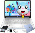 HP Flagship Everyday Laptop Computer - Win 11 Pro & AI-Powered 1-Y Office 365 • Intel Quad-Core(up to 3.4GHz) • Long Battery • 16G RAM • 128G UFS • w/256G SD Card & DVD Drive for Student & Business