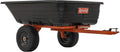 Agri-Fab 45-0552 700 lbs Tow Behind Poly Dump/Swivel Cart, 12 CU. FT. Capacity; Lawn & Garden Cart/Trailer for Lawn Mowers, 15' Pneumatics Tires, Easy to Use Hand Dumping Mechanism