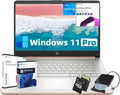 HP 14-inch Laptop for Business - Ultral Light Laptop for Student, Windows 11 Pro & Microsoft Office Lifetime & Free CD/DVD Drive, Intel Quad-Core N4120, 8GB RAM, 128GB eMMC + 256GB Micro SD, Rosegold
