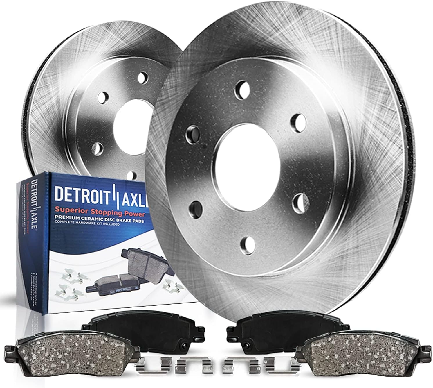 Detroit Axle - Front Brake Kit for 2021 Cadillac Escalade ESV GMC Yukon XL [Brembo Brake Pkg] 16.14' inch Disc Brake Rotors Ceramic Brakes Pads with Hardware Replacement