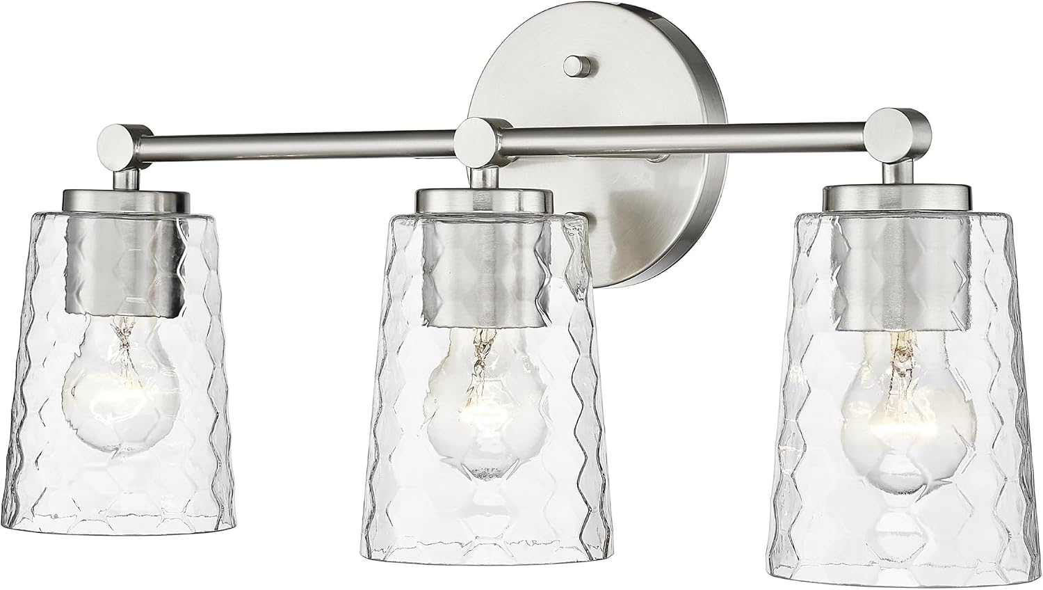 ML Lighting Ashli 3-Light Vanity Brushed Nickel